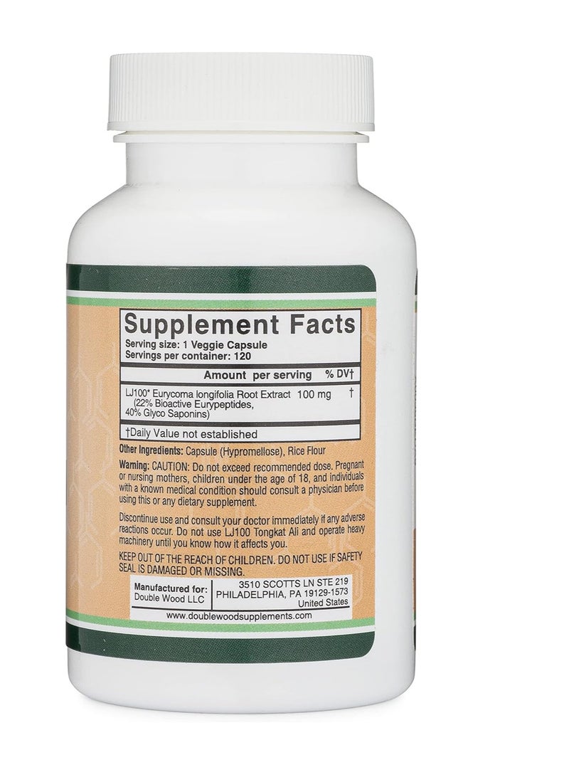 LJ 100 تونكات علي لصحة الرجل 100 ملغ، 120 كبسولة - Image 2