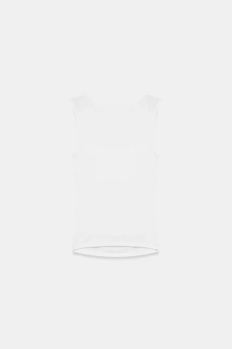Dilvin White DILVIN Sleeveless Cowl Neck Jersey Blouse for Women | Best Price UAE