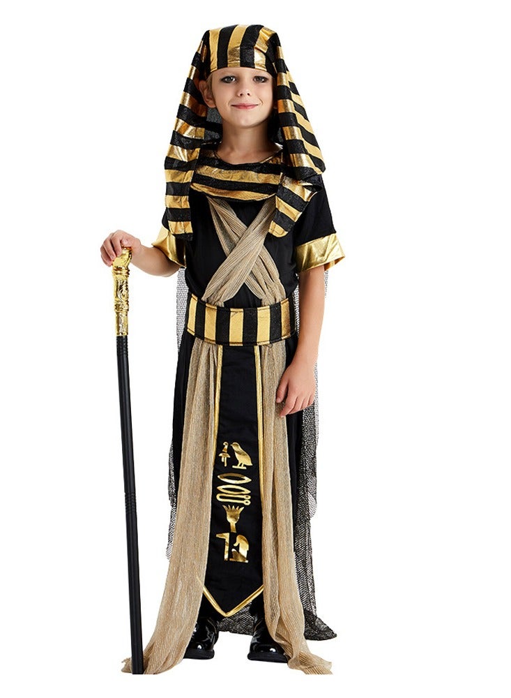 Al Aoyama Children boys Egyptian pharaoh king cosplay clothes, stage performance clothes - Image 1