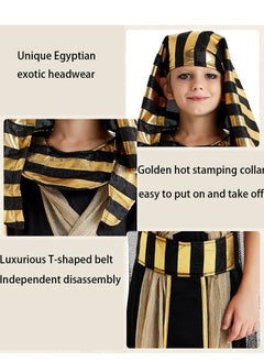 Al Aoyama Children boys Egyptian pharaoh king cosplay clothes, stage performance clothes  - Image 2