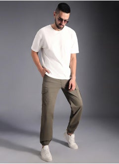 HIGH STAR Men Light Olive Trousers  - Image 2
