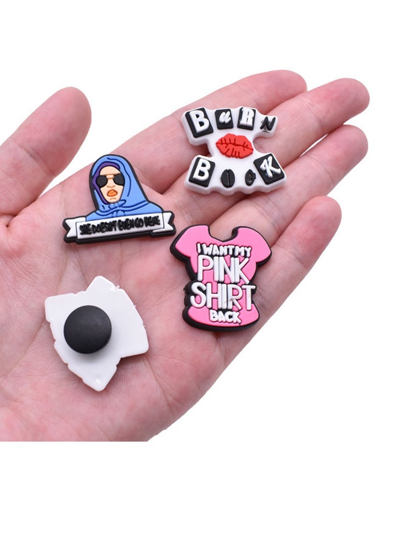 Excefore تعويذات كروك 14 قطعة زهرية جيبيتيز تعويذات أحذية للفتيات لتزيين الأحذية وإكسسوارات الأساور وهدية حفلات وأعياد ميلاد النساء - Image 5