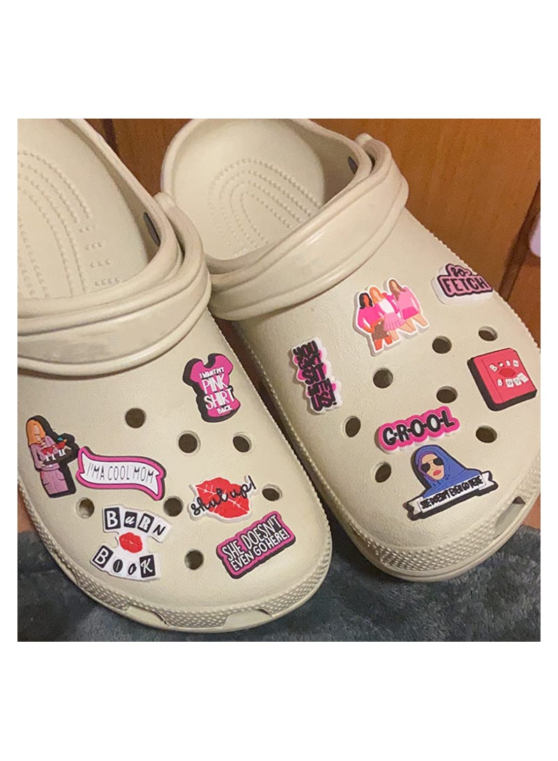 Excefore تعويذات كروك 14 قطعة زهرية جيبيتيز تعويذات أحذية للفتيات لتزيين الأحذية وإكسسوارات الأساور وهدية حفلات وأعياد ميلاد النساء - Image 3