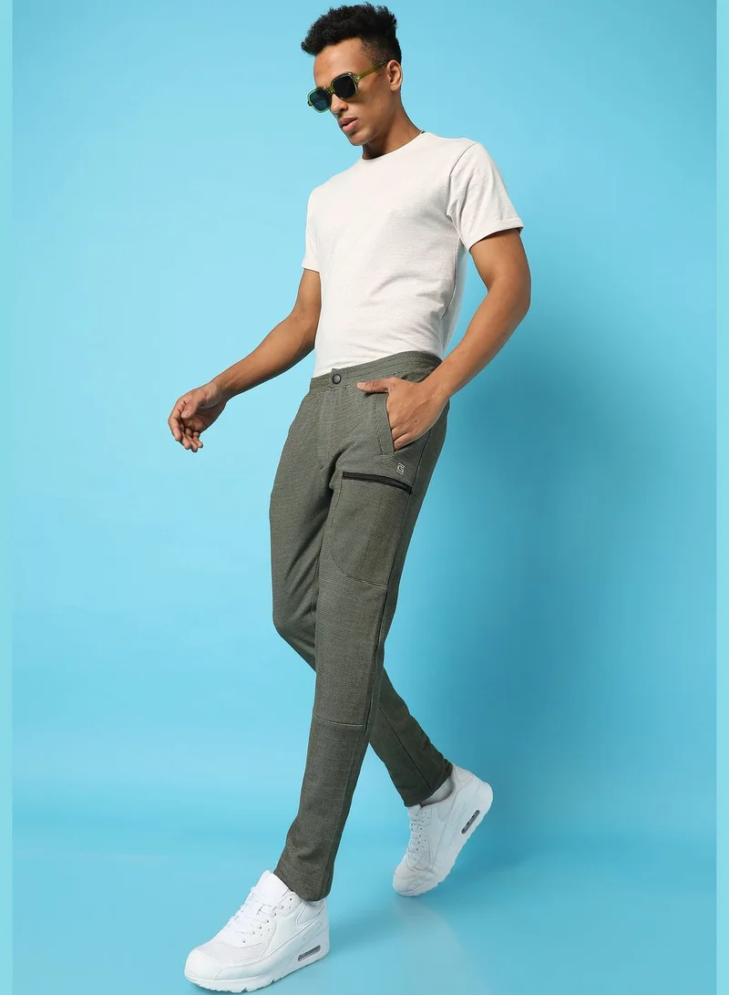 Campus Sutra Men’s Solid Track Pants Regular Fit For Casual Wear