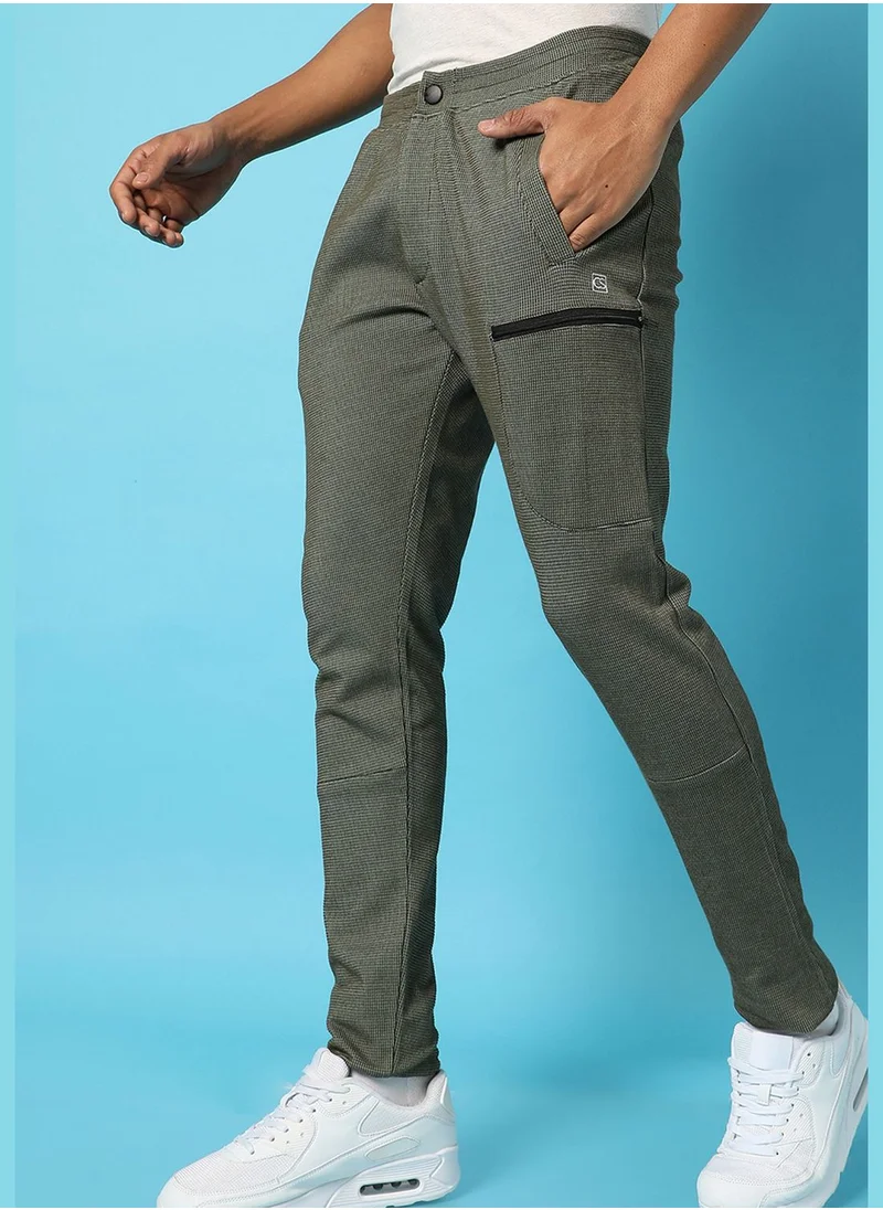 Campus Sutra Men’s Solid Track Pants Regular Fit For Casual Wear