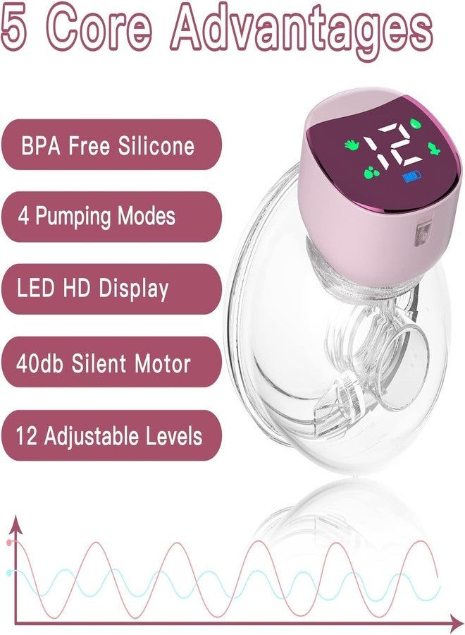 Arcanine مضخة الثدي أركانين، مضخة قابلة للارتداء بدون استخدام اليدين، مضخة ثدي لاسلكية ذكية مزودة بإضاءة LED مضادة للفيضان ومنخفضة الضوضاء، 4 أوضاع و12 مستوى، شاشة LCD تعمل باللمس (AR-02) - Image 4