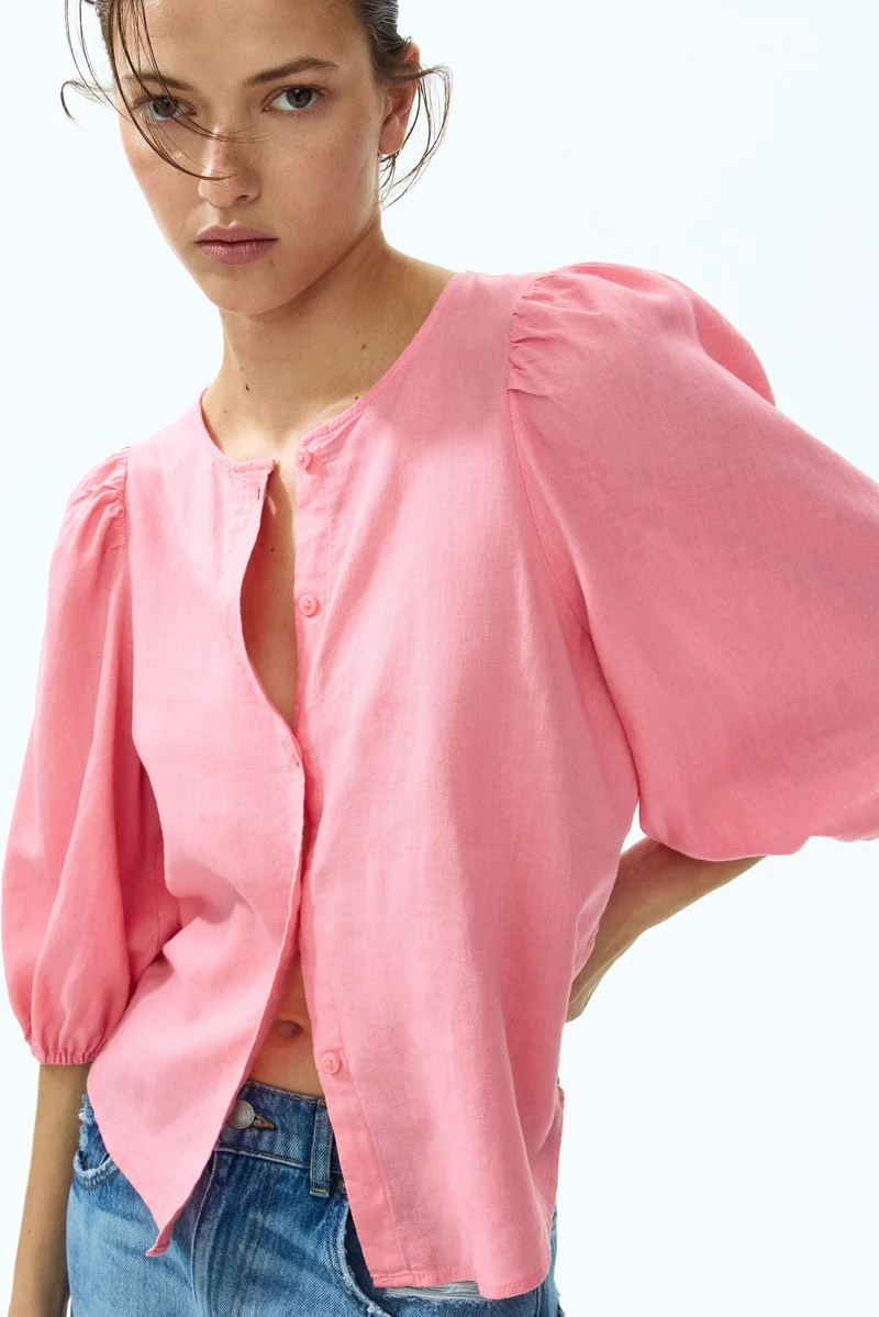 H&M Linen-blend blouse