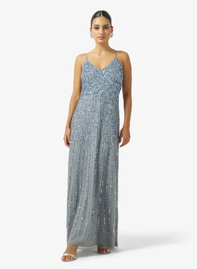namshi evening dresses Namshi x Off Shoulder Draped Roseya Evening Gown for Women