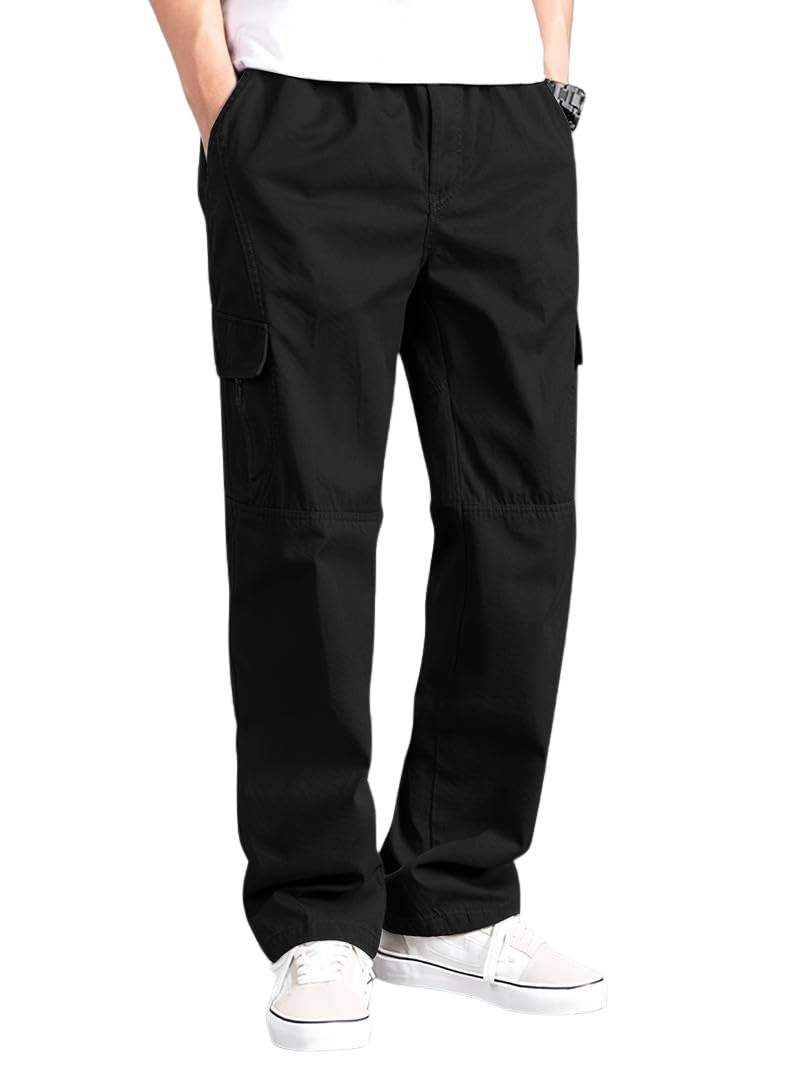 TAGDO® Men's Cargo |Cargo Pants for Men|Cotton Pant| Men's Classic Cargo Pant (RF-Cargo-2002-Black-36) - Image 3