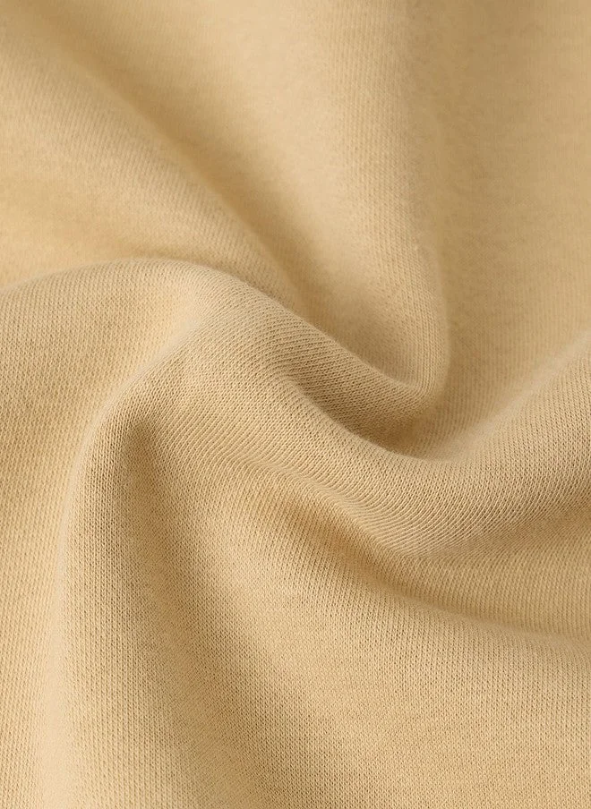The Souled Store  The Souled Store Men Oversized Fit Solid Beige Hoodie  | Best Price UAE