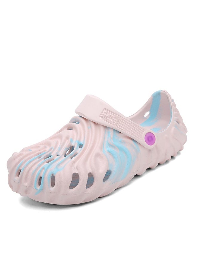 NIBEMINENT Trendy Fingerprint Slippers Thick Bottom Lightweight Beach Shoes Anti-Slip Outdoor Wear Couple Style Casual Sandals  - Image 1