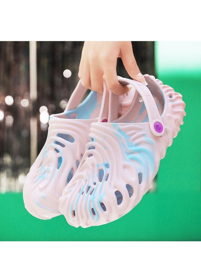 NIBEMINENT Trendy Fingerprint Slippers Thick Bottom Lightweight Beach Shoes Anti-Slip Outdoor Wear Couple Style Casual Sandals  - Image 2