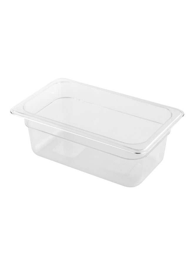 Restaurantware 4 Inch Deep Food Pans, 1 1/4 Size Commercial Food Storage Container - Freezable, Break-Resistant, Clear Plastic Cold Pans, Dishwashable, For Kitchens, Restaurants, Or Cafeterias - Image 1