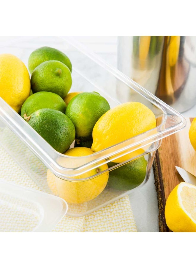 Restaurantware 4 Inch Deep Food Pans, 1 1/4 Size Commercial Food Storage Container - Freezable, Break-Resistant, Clear Plastic Cold Pans, Dishwashable, For Kitchens, Restaurants, Or Cafeterias - Image 3