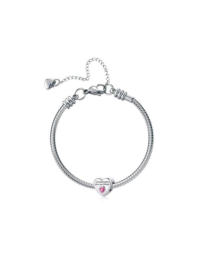 MiiFort Women Men Family Series Love Heart Charm for Bracelets Pendant Necklaces Love You Forever Pink Cubic Zirconia, Cubic Zirconia, Cubic Zirconia - Image 3
