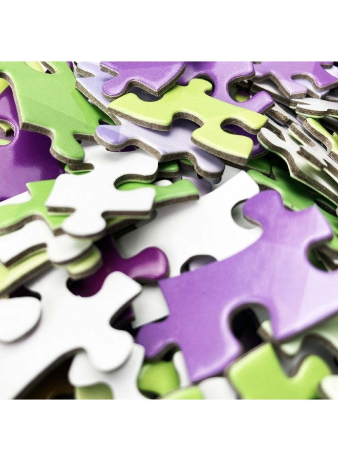 Custom 500 Pieces Rainbow Round Puzzle Cross Border Fun Color Cognitive Puzzle-Colour:Purple Hot Air Balloon - Image 3