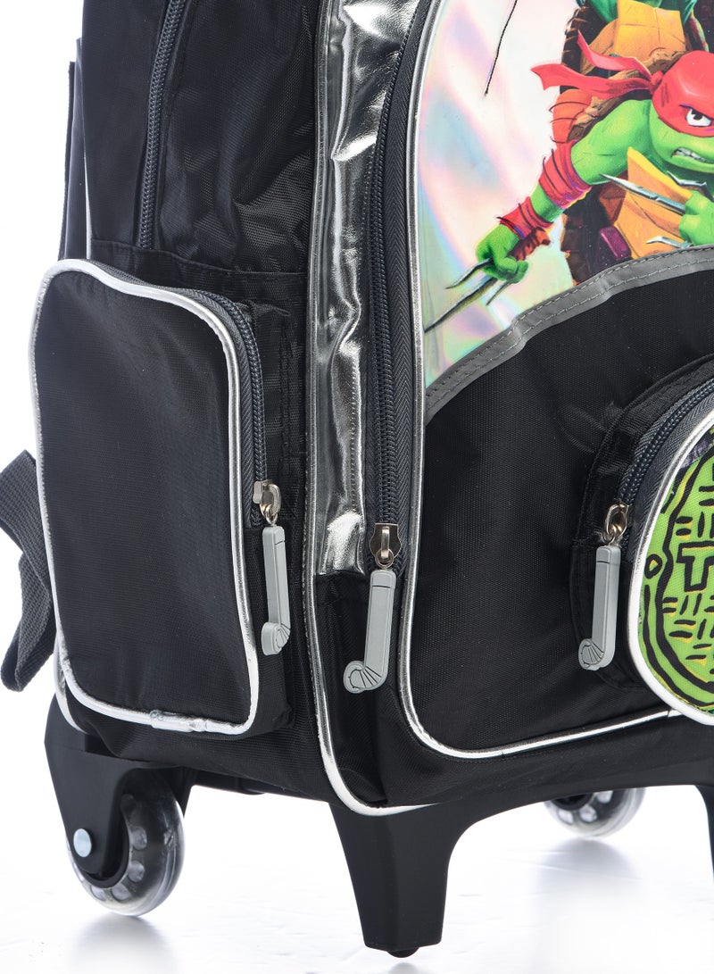 Ninja Turtles School Bag - Trolley Bag with Lunch Bag and Pencil Case - Image 4