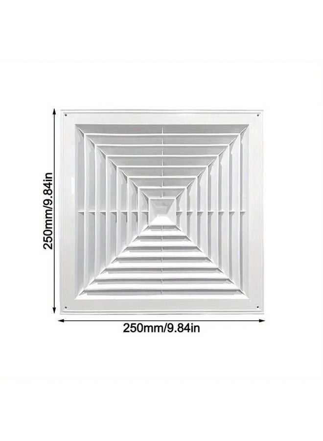 250x250mm Heavy Duty Plastic Air Vent Grille With Quiet Closing Flaps For Kitchen Bathroom HVAC - Image 4