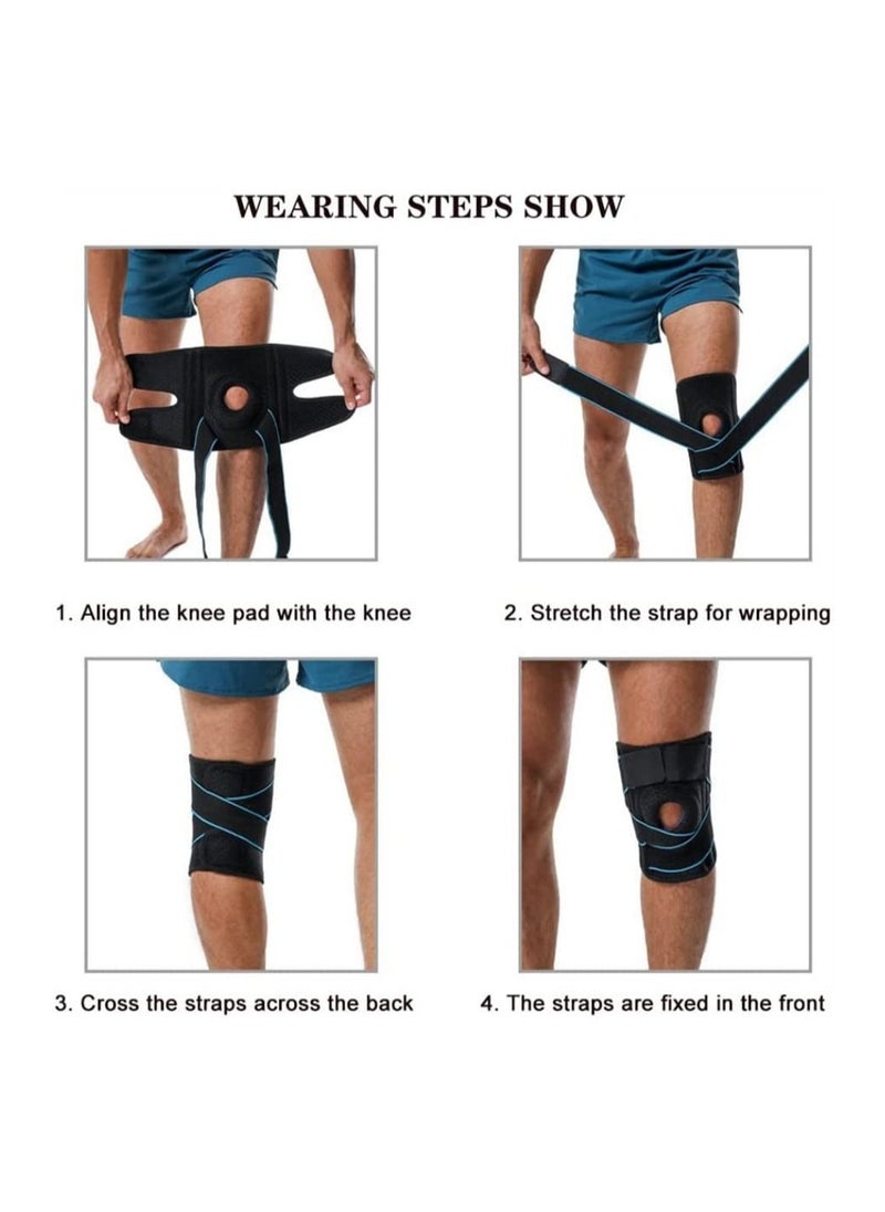 Y&D Knee Brace, Support Brace with Side Stabilizers and Open-Patella Gel Pad Design for Men Women Pain Relief, Arthritis, Meniscus Tear, Injury Recovery  - Image 2