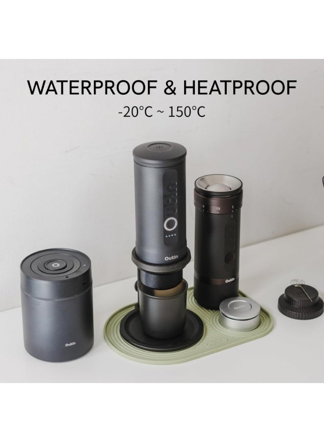 OutIn Silicone Coffee Mat – Non-Slip Heat Resistant Coffee Machine Mat, Waterproof Anti-Spill Mat for Coffee Maker, Espresso Machine & Countertop Protection - Image 3