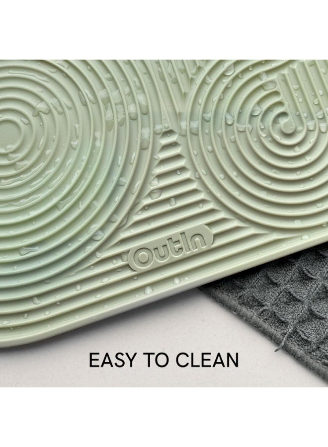 OutIn Silicone Coffee Mat – Non-Slip Heat Resistant Coffee Machine Mat, Waterproof Anti-Spill Mat for Coffee Maker, Espresso Machine & Countertop Protection - Image 2