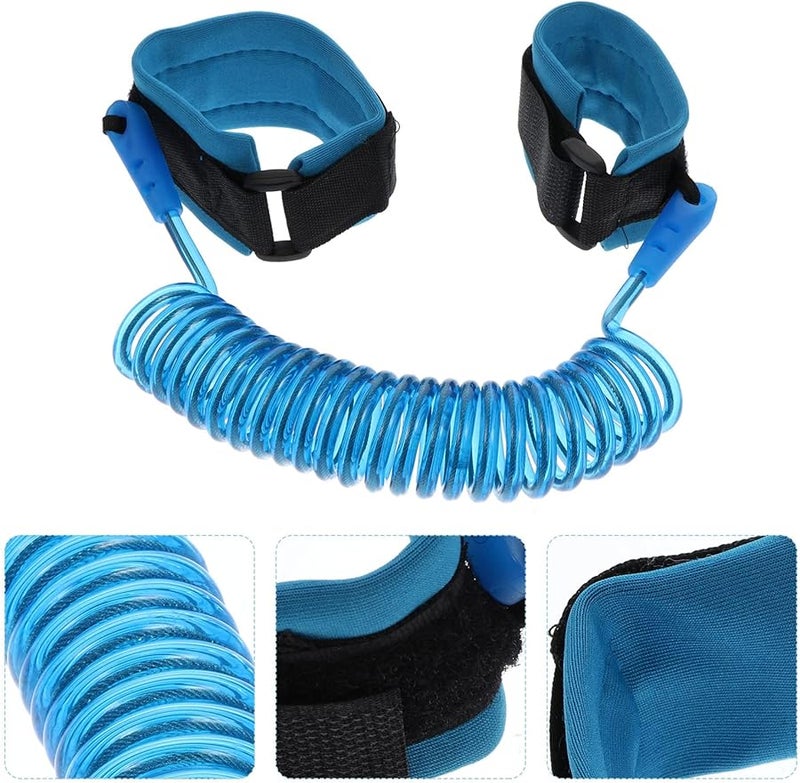 Kisangel 2m Blue Safety Wrist Link for Toddlers Keeps Kids Close in Crowded Parks Malls and Travel - Image 4