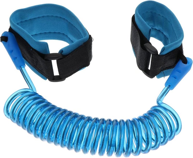 Kisangel 2m Blue Safety Wrist Link for Toddlers Keeps Kids Close in Crowded Parks Malls and Travel - Image 2