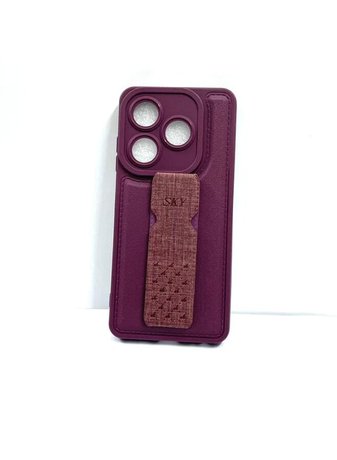 Silicone Shockproof Case with Magnetic Stand Infinix Smart 8 Purple - Image 2