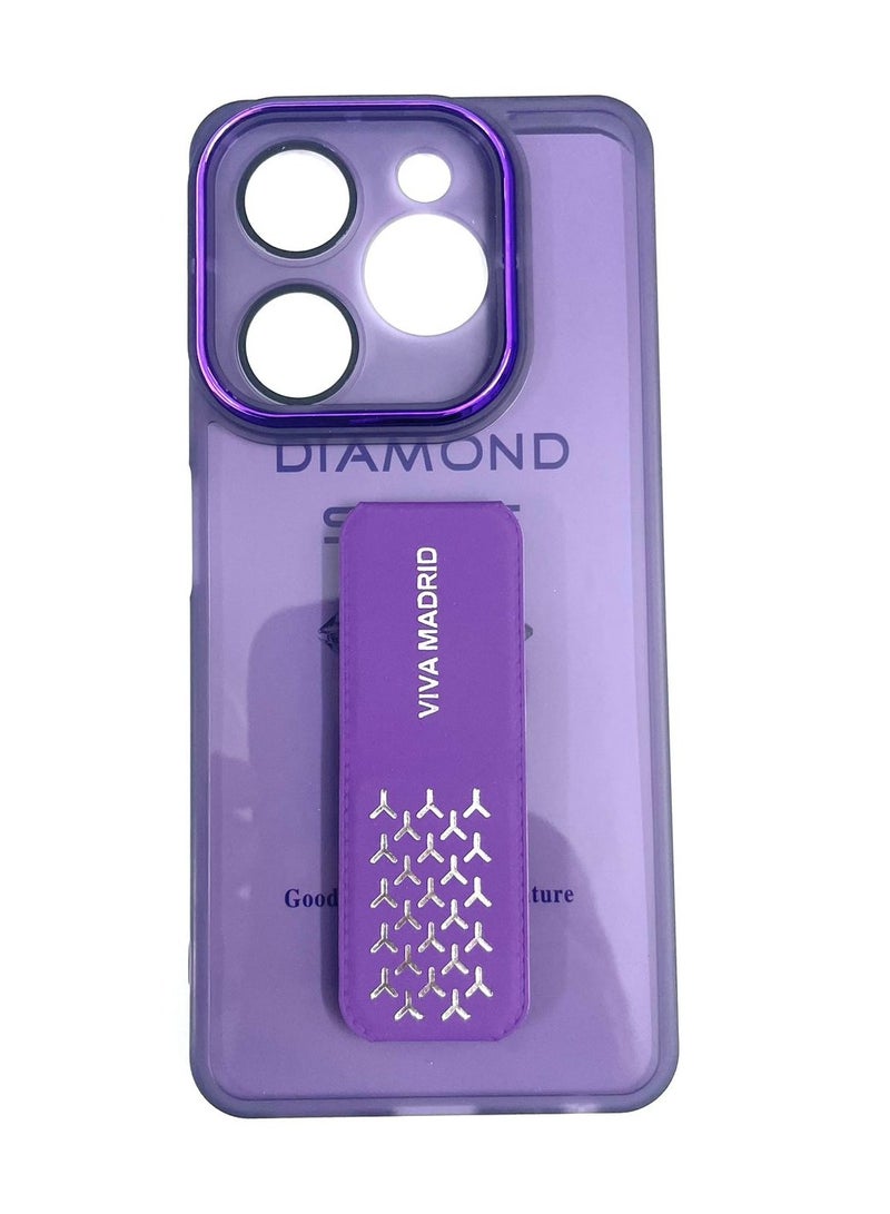 Silicone Shockproof Case with Magnetic Stand Infinix Smart 8 Purple - Image 1