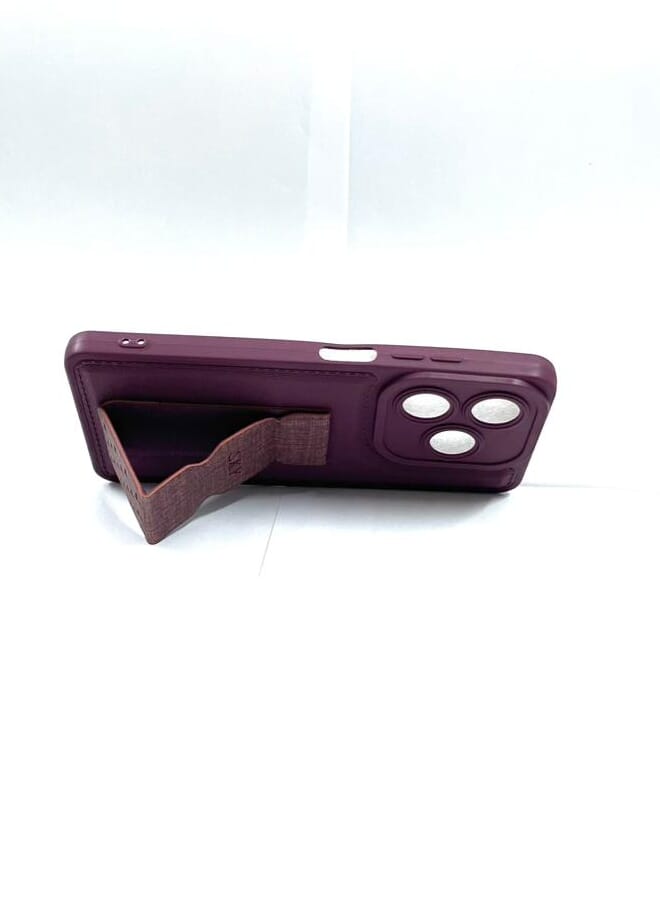 Silicone Shockproof Case with Magnetic Stand Infinix Smart 8 Purple - Image 3