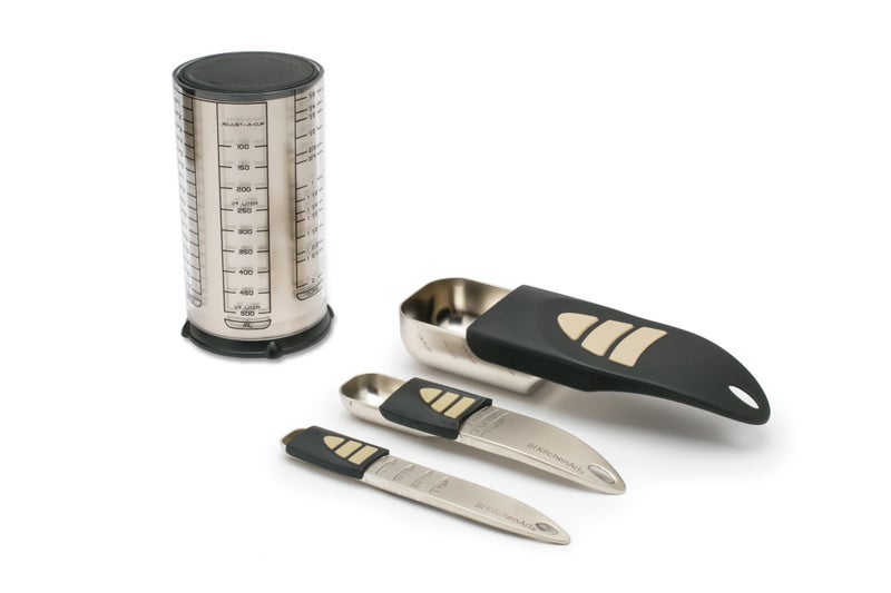KitchenArt Baker’s Pro Adjust-A-Measure Set, 4-Piece, Satin - Image 3