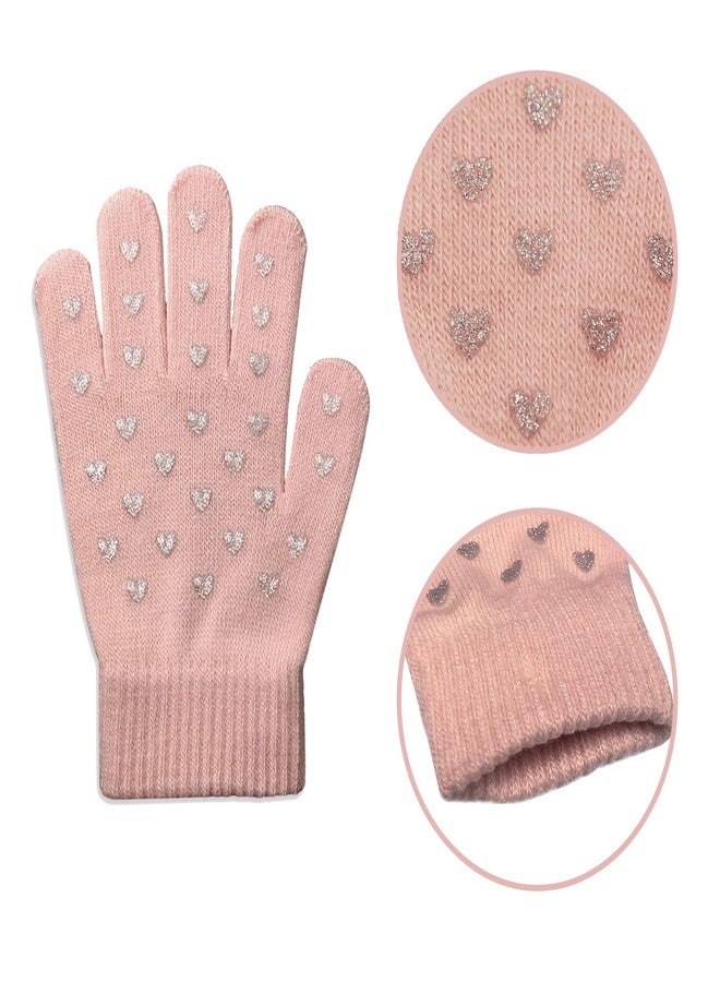 Evridwear Boys Girls Magic Stretch Gripper Gloves 6 Pairs Assortment, Kids Winter Warm Gloves Children (Heart Printing) - Image 5