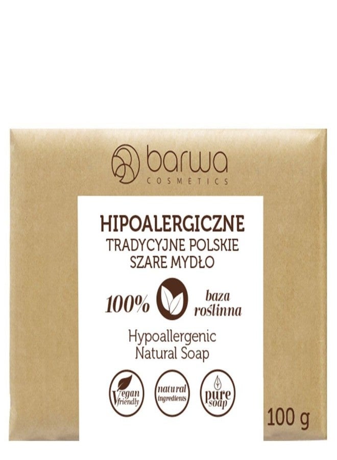 Barwa Traditional Polish Gray Soap Bar Natural Hypoallergenic 100gF - Image 1