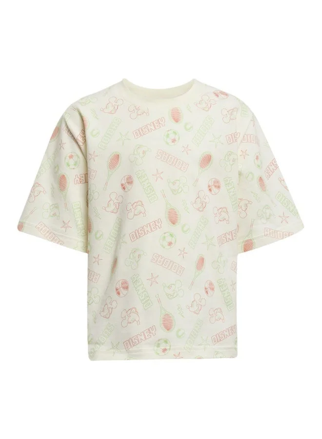 اديداس تيشيرت أبيض للأطفال بأكمام قصيرة