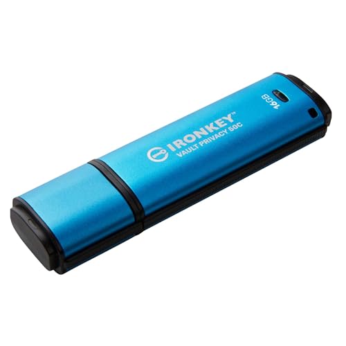 Kingston Ironkey Vault Privacy 50 USBC 16GB Flash Drive FIPS 197 Certified XTSAES 256bit BadUSB and Brute Force Protection MultPassword Option IKVP50C16GB - Image 3