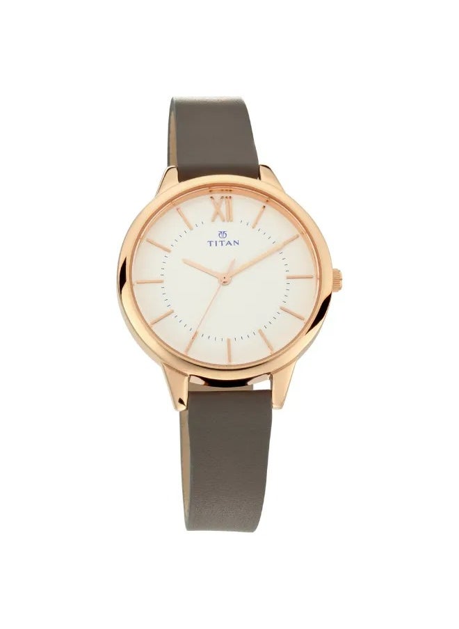 TITAN Women's Analog Round Shape Leather Wrist Watch - 2617WL01 - 43.5 Mm  - Image 1