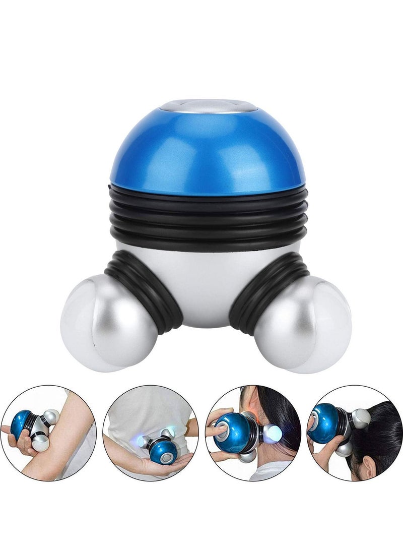 NIBEMINENT Body Massager with LED Light, Mini Portable Hand-Held Vibrating Pain Release for Head Neck Legs Release, to Use Everywhere(blue) - Image 2