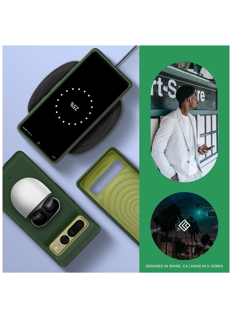 Caseology - Caseology Nano Pop for Google Pixel 7 Pro Case [Military Grade Drop Tested] Dual Layer Silicone Case - AVO Green - Image 1