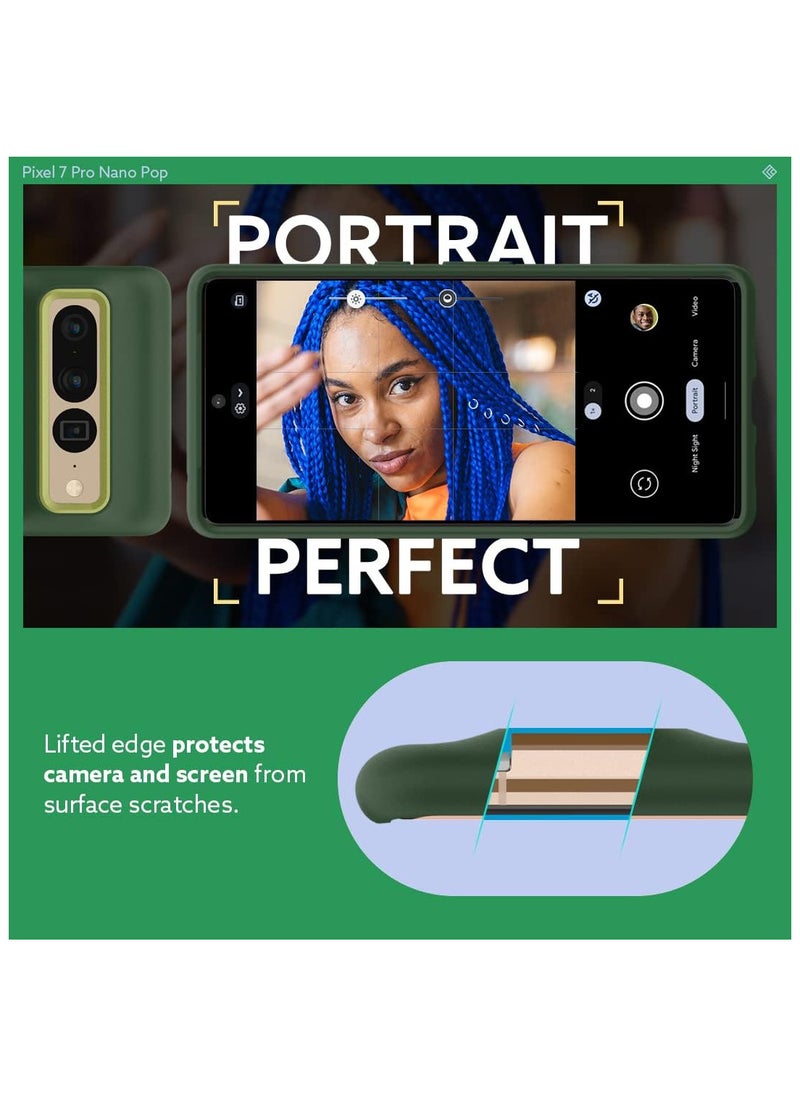 Caseology - Caseology Nano Pop for Google Pixel 7 Pro Case [Military Grade Drop Tested] Dual Layer Silicone Case - AVO Green - Image 1