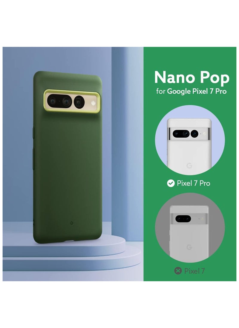 Caseology - Caseology Nano Pop for Google Pixel 7 Pro Case [Military Grade Drop Tested] Dual Layer Silicone Case - AVO Green - Image 1