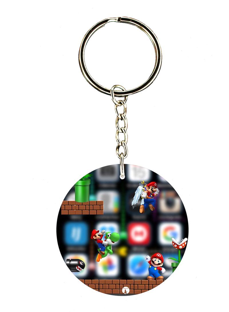 RKN Double Side Super Mario Printed Keychain