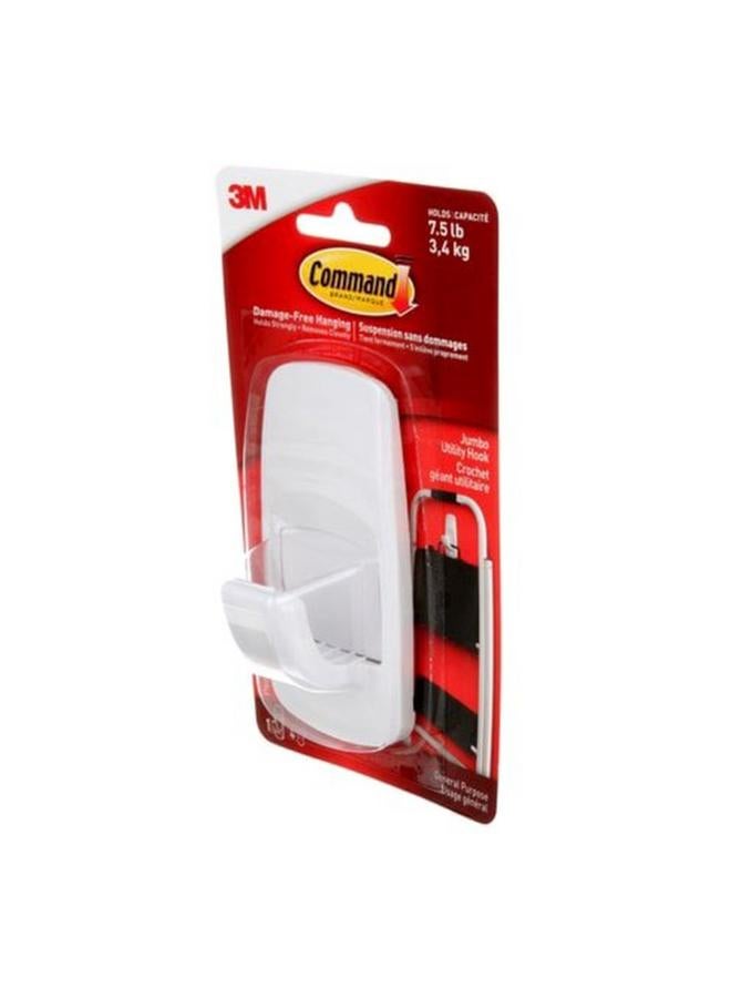 Command Jumbo Hook with 4 Strips White Large  - Image 3