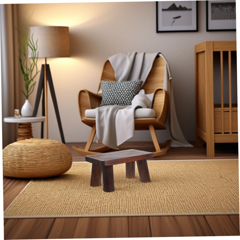 Heavy Duty Pine Wood Step Stool Portable Sturdy Design for Adults Seniors Bedroom Kitchen - Image 5