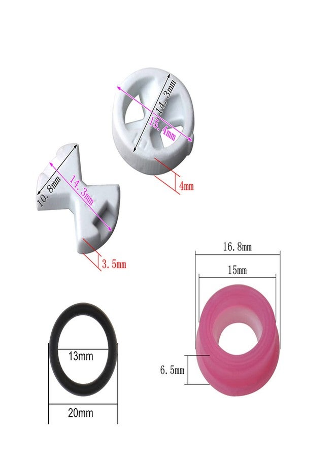 Micro Trader 8pcs Ceramic Disc Silicon Washer Insert Turn Replacement Accessories Tools set for 1/2" Quarter Turn Tap Cartridges Valves - Image 3