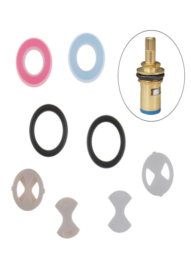 Micro Trader 8pcs Ceramic Disc Silicon Washer Insert Turn Replacement Accessories Tools set for 1/2" Quarter Turn Tap Cartridges Valves - Image 1