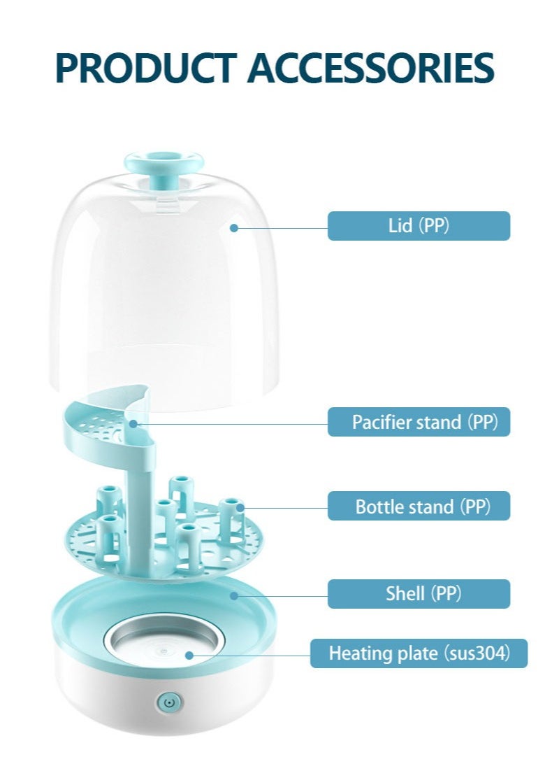 Generic - Bottle Sterilizer, Double Layer Baby Bottle Steam Sterilizer Sanitizer with Cleaning Brush Set For for Baby Bottles, Pacifiers , Large Capacity And 99.99% Cleaned In 8 Mins, 360 Degree High Temperature - Image 1