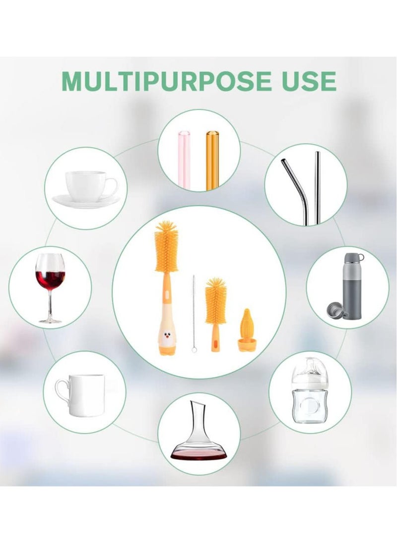 Generic - Bottle Sterilizer, Double Layer Baby Bottle Steam Sterilizer Sanitizer with Cleaning Brush Set For for Baby Bottles, Pacifiers , Large Capacity And 99.99% Cleaned In 8 Mins, 360 Degree High Temperature - Image 1