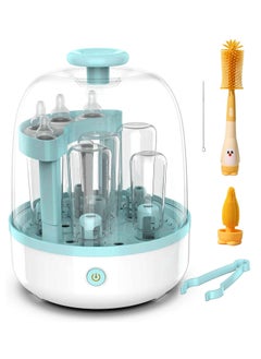 Generic Bottle Sterilizer, Double Layer Baby Bottle Steam Sterilizer Sanitizer with Cleaning Brush Set For for Baby Bottles, Pacifiers , Large Capacity And 99.99% Cleaned In 8 Mins, 360 Degree High Temperature  - Image 1