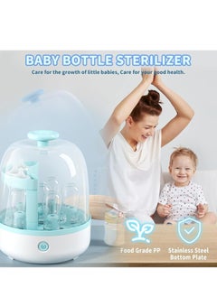 Generic Bottle Sterilizer, Double Layer Baby Bottle Steam Sterilizer Sanitizer with Cleaning Brush Set For for Baby Bottles, Pacifiers , Large Capacity And 99.99% Cleaned In 8 Mins, 360 Degree High Temperature  - Image 3