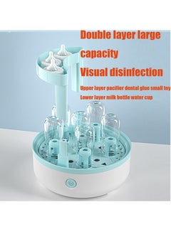 Generic Bottle Sterilizer, Double Layer Baby Bottle Steam Sterilizer Sanitizer with Cleaning Brush Set For for Baby Bottles, Pacifiers , Large Capacity And 99.99% Cleaned In 8 Mins, 360 Degree High Temperature  - Image 5